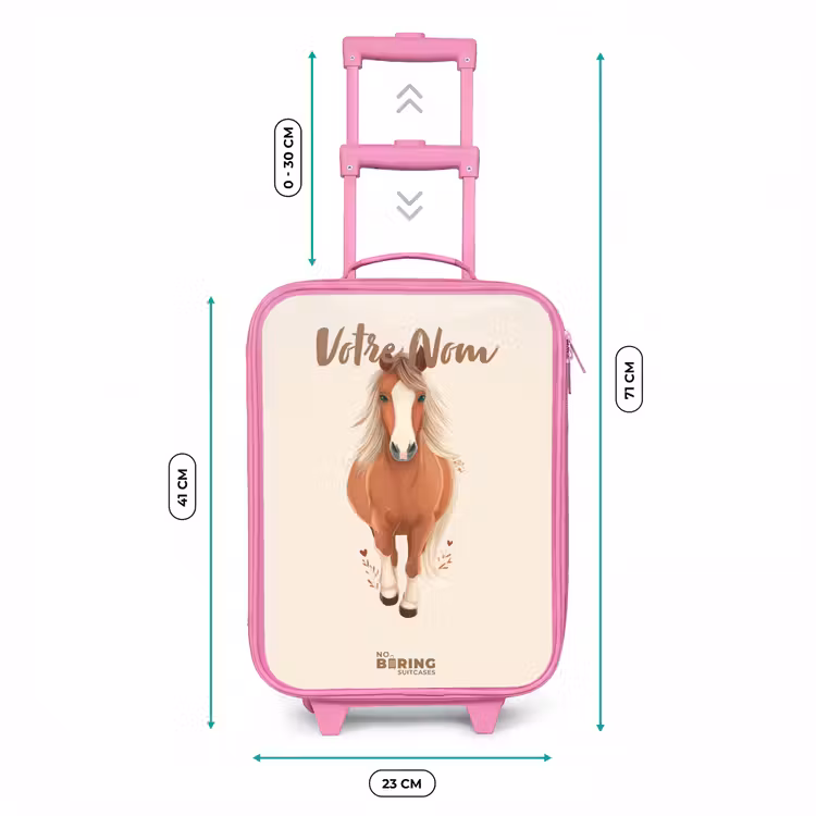 Valise enfant - Rose - Cheval brun au galop — 6