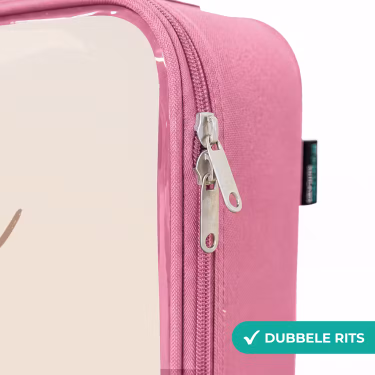 Valise enfant - Rose - Chien en marron et beige — 7
