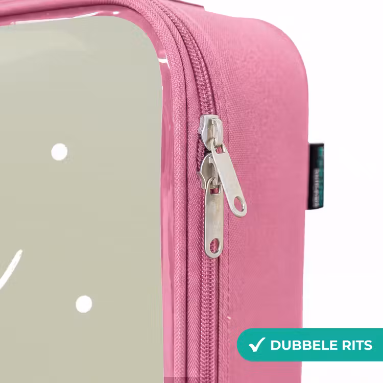 Valise enfant - Rose - Un ours brun lisant un livre - Vert — 7