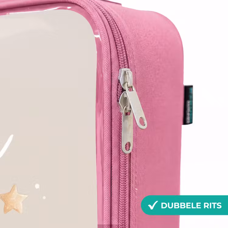 Valise enfant - Rose - Un ours spatial beige flotte parmi les étoiles — 7