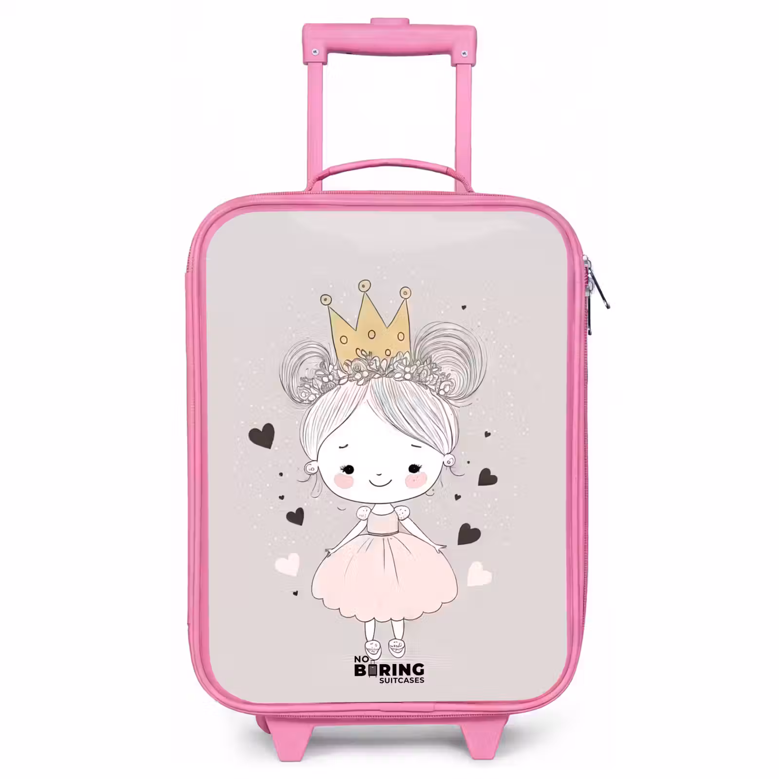 Valise enfant - Rose - Princesse au chignon — 1