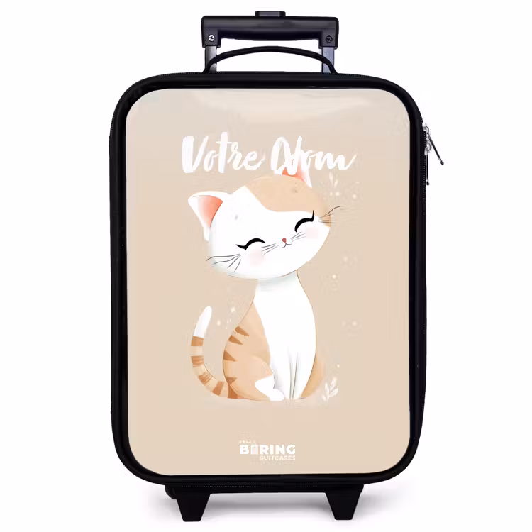 Valise enfant - Chaton beige et blanc — 1