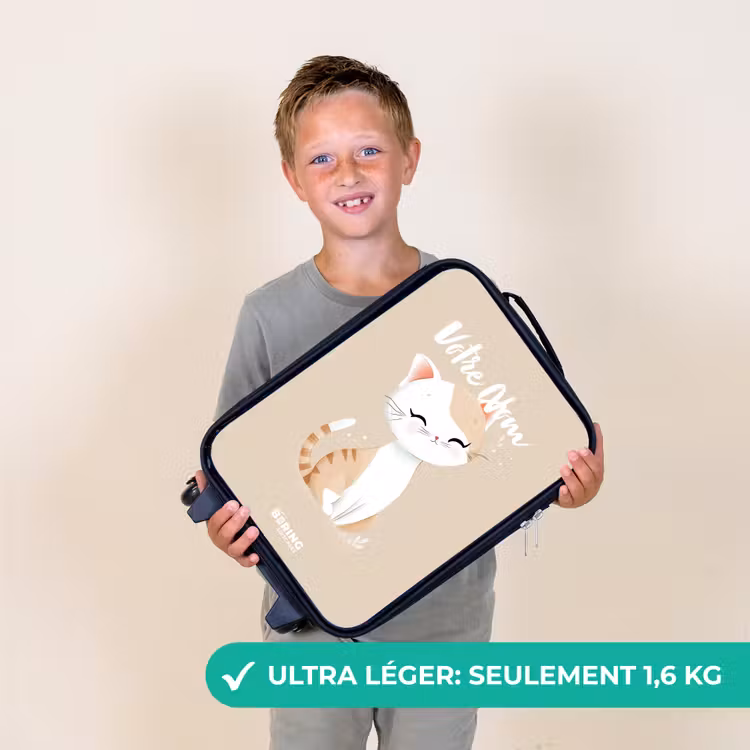 Valise enfant - Chaton beige et blanc — 2