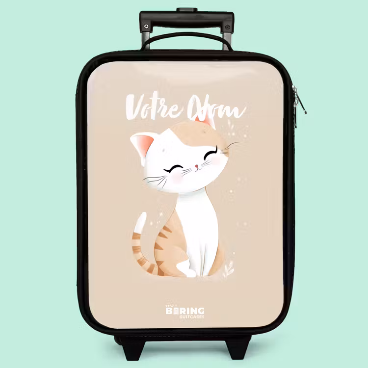 Valise enfant - Chaton beige et blanc — 3