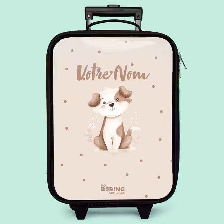 Valise enfant - Chien entouré de points bruns — 3