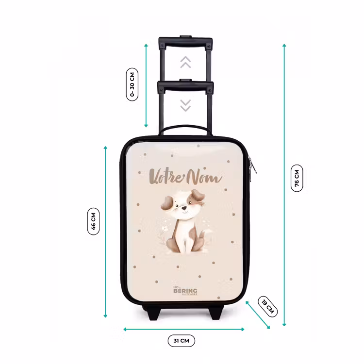 Valise enfant - Chien entouré de points bruns — 7