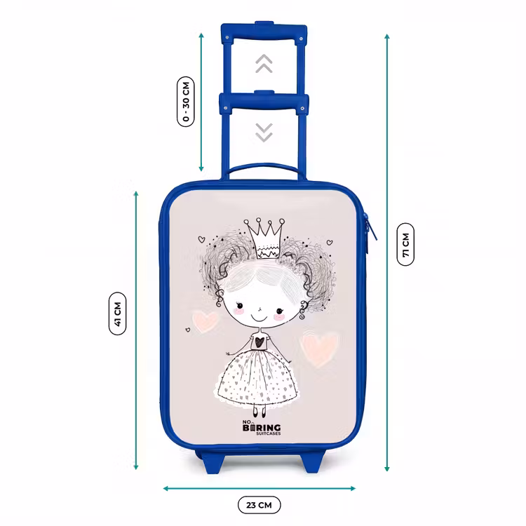 Valise enfant - Bleu - Princesse aux boucles — 6