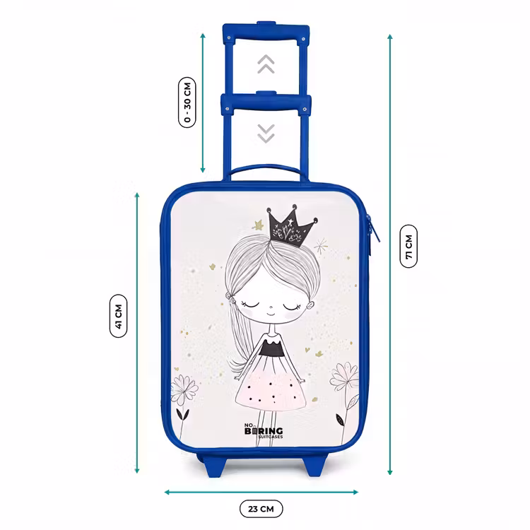 Valise enfant - Bleu - Princesse avec robe noire — 6
