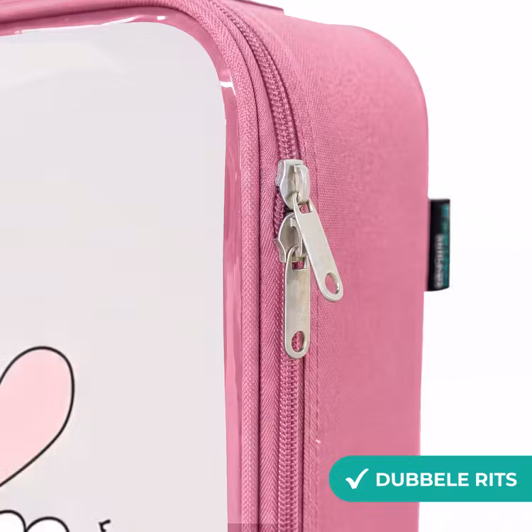 Valise enfant - Rose - Petite princesse avec des cœurs — 7