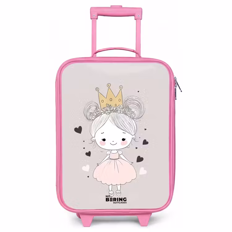 Valise enfant - Rose - Princesse au chignon — 1