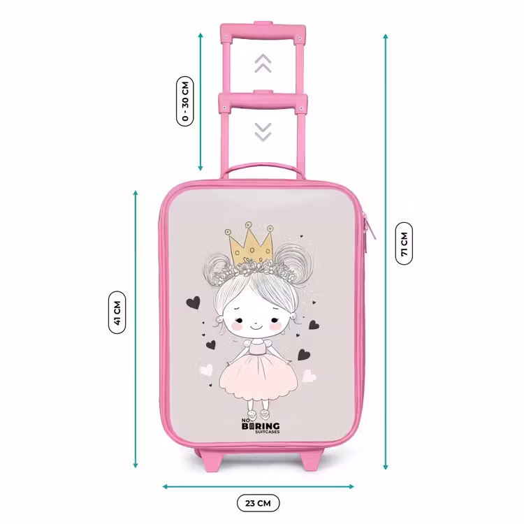 Valise enfant - Rose - Princesse au chignon — 6