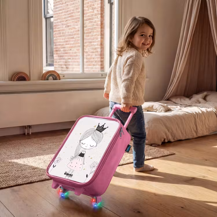 Valise enfant - Rose - Princesse avec robe noire — 2