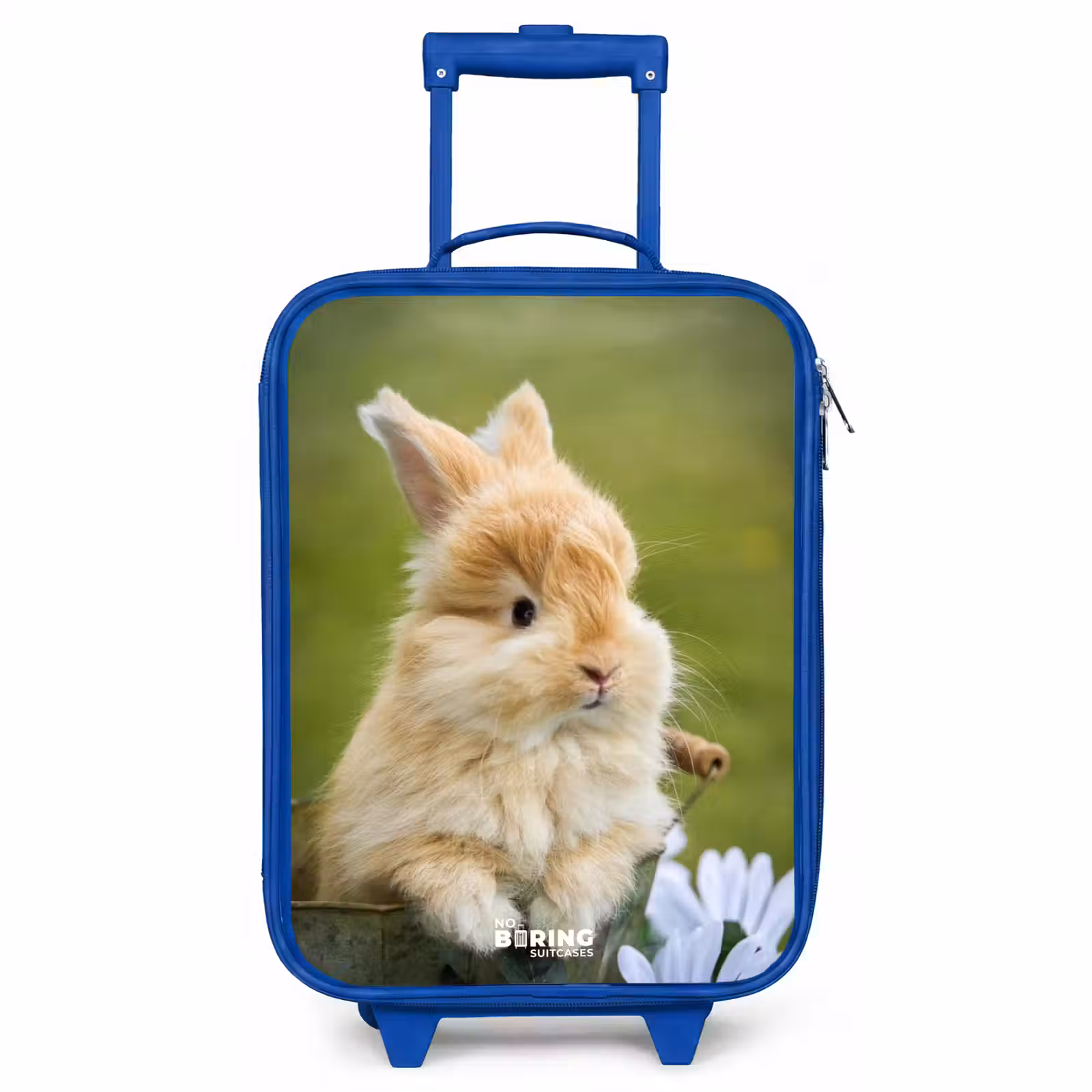 Valise enfant - Bleu - Lapin dans un pot de fleurs — 1