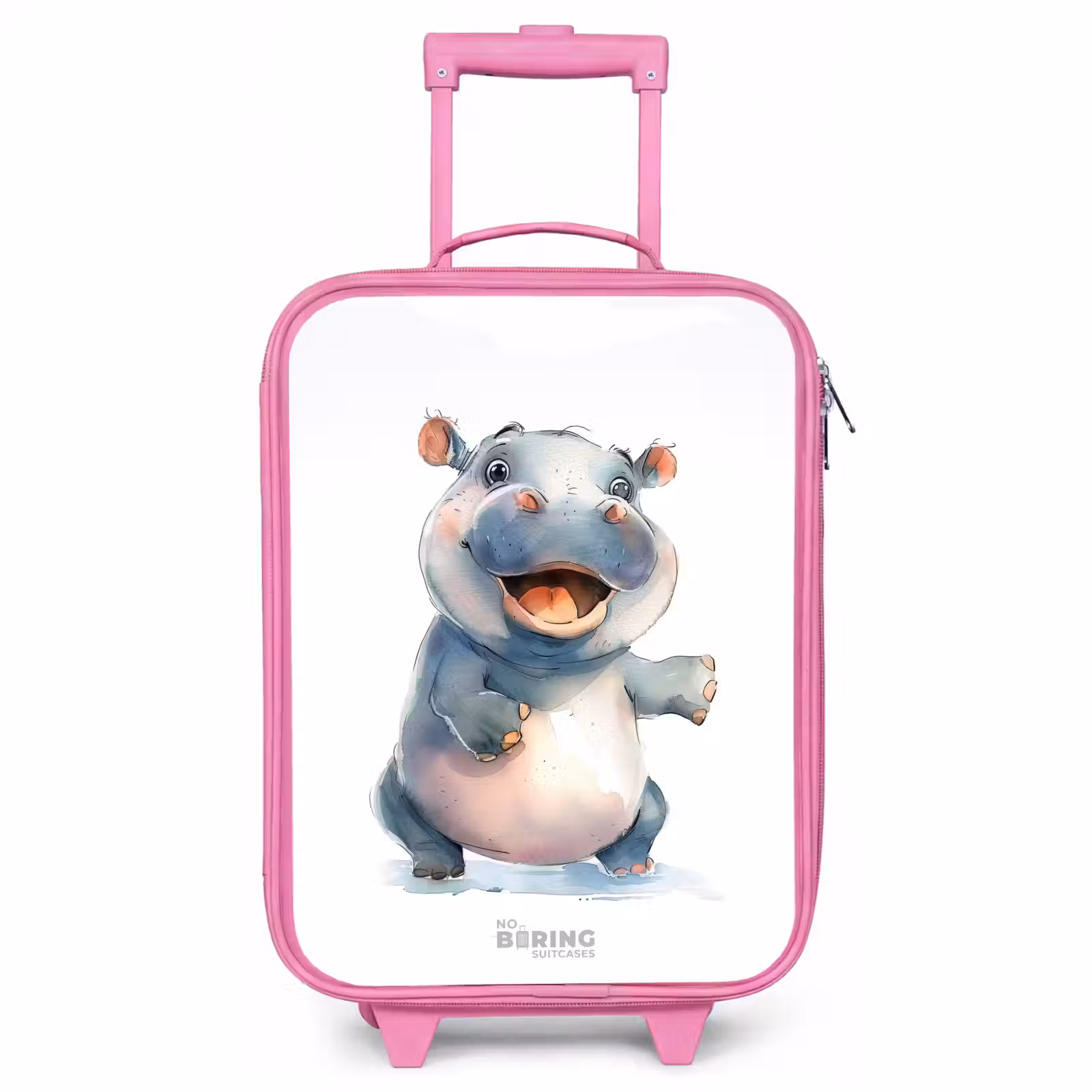 Valise enfant - Rose - Bébé hippopotame — 1