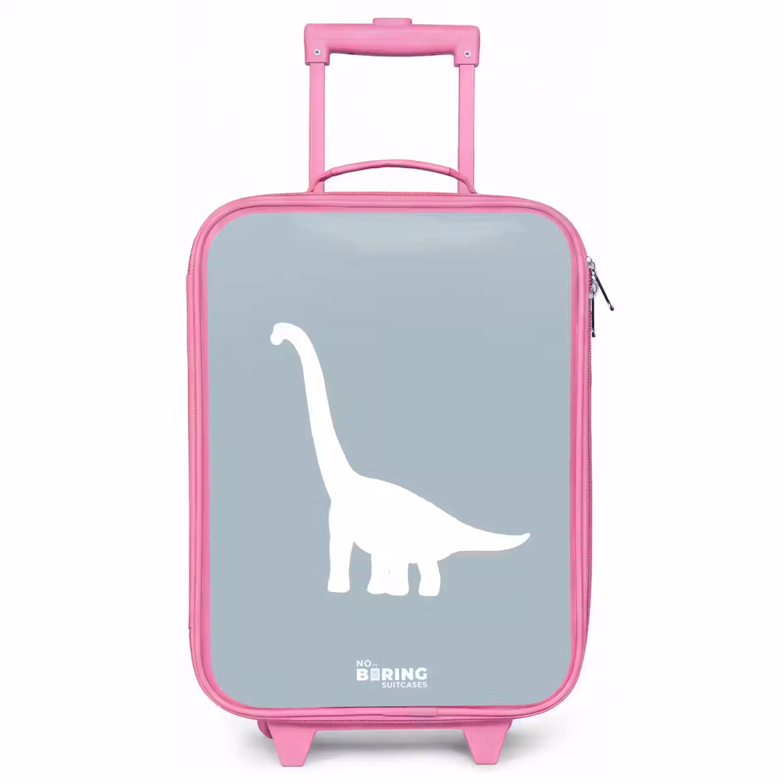 Valise enfant - Rose - Bleu avec dino Brachiosaurus — 1