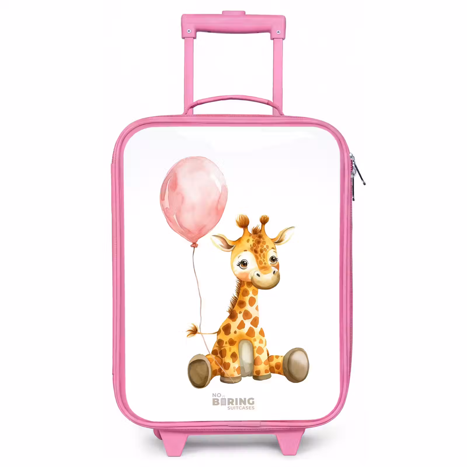 Valise enfant - Rose - Girafe avec ballon rose — 1