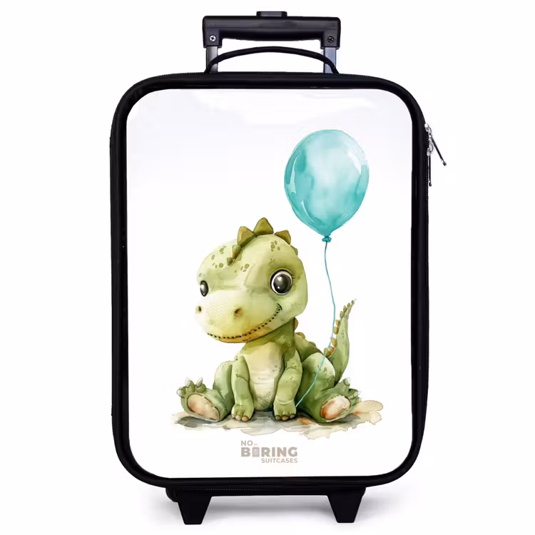Valise enfant - Dino avec ballon bleu — 1