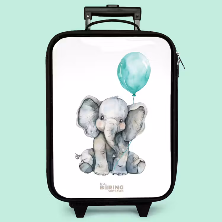 Valise enfant - Eléphant avec ballon bleu — 3