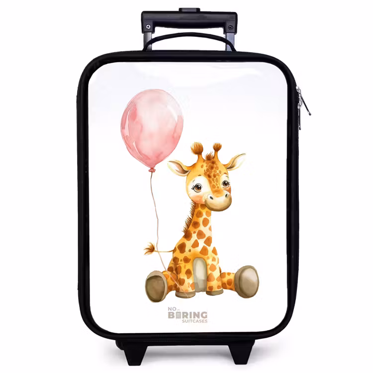 Valise enfant - Girafe avec ballon rose — 1