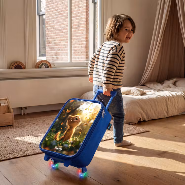 Valise enfant - Bleu - Henry chaton d'automne — 2