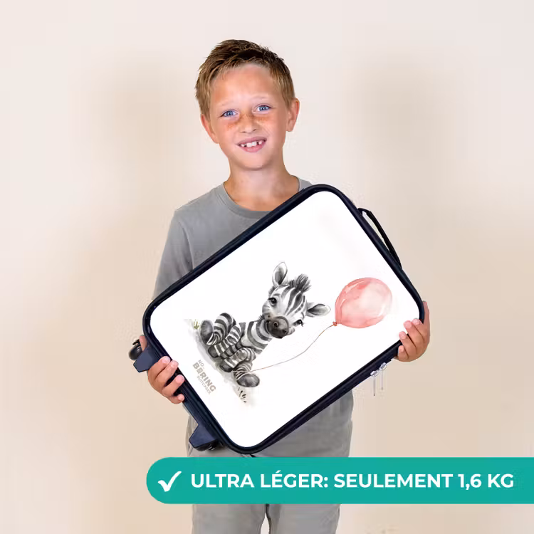 Valise enfant - Zèbre avec ballon rose — 2