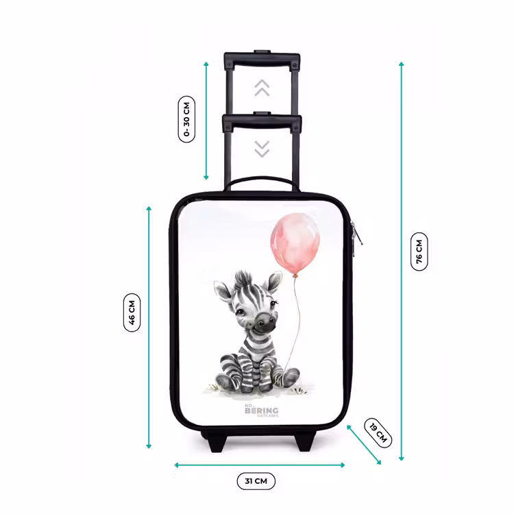 Valise enfant - Zèbre avec ballon rose — 7