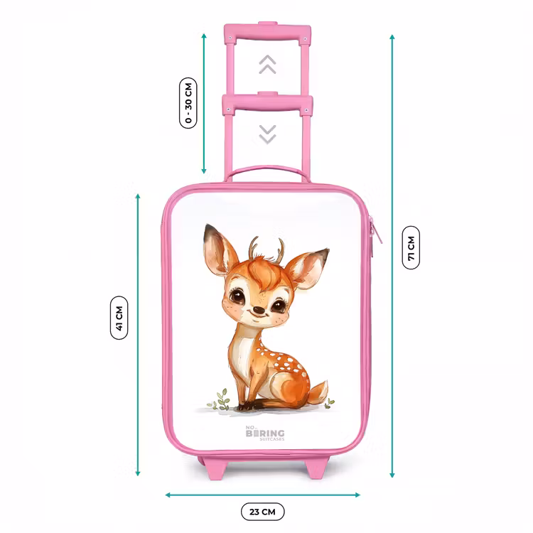 Valise enfant - Rose - Bébé cerf — 6
