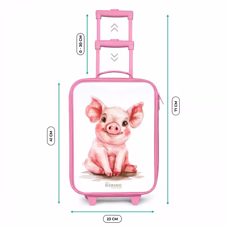 Valise enfant - Rose - Bébé cochon rose — 6