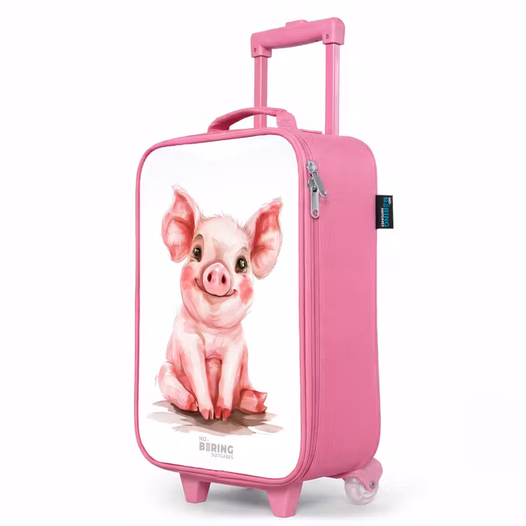 Valise enfant - Rose - Bébé cochon rose — 8