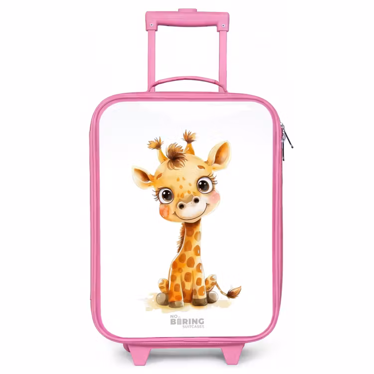 Valise enfant - Rose - Bébé girafe — 1