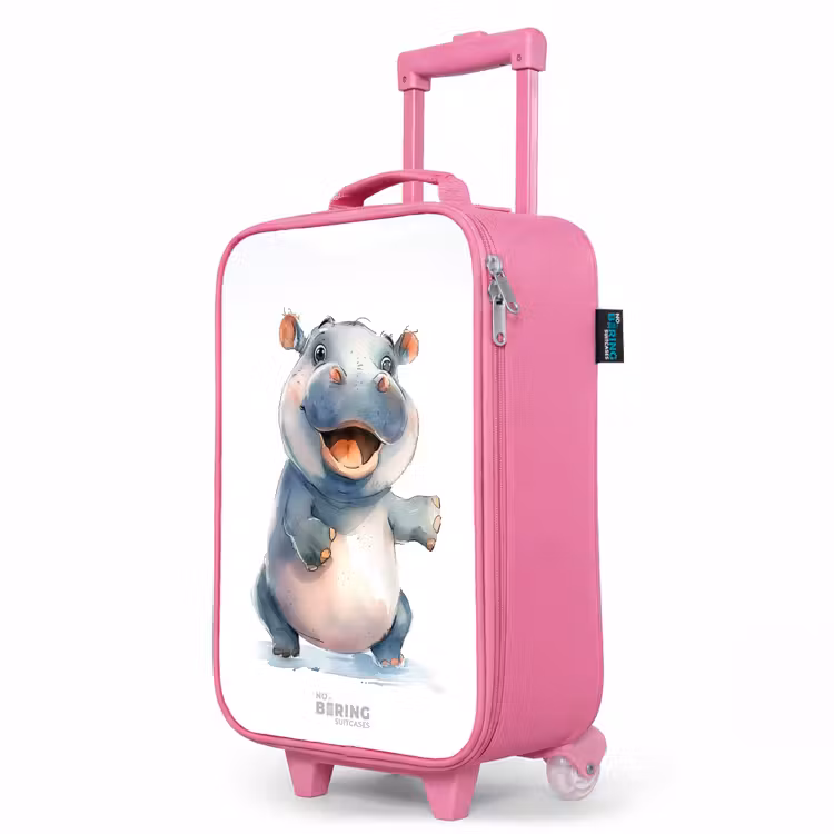 Valise enfant - Rose - Bébé hippopotame — 8