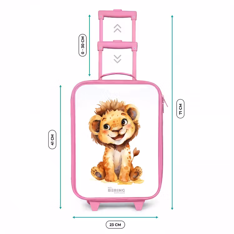 Valise enfant - Rose - Bébé lion — 6