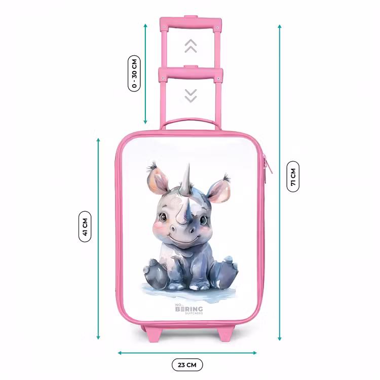 Valise enfant - Rose - Bébé rhinocéros — 6