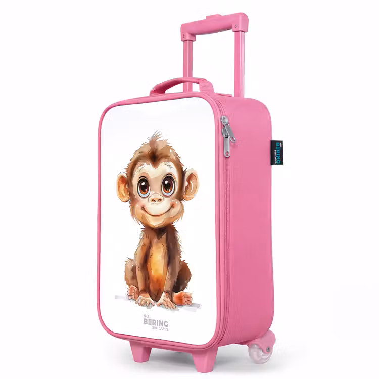 Valise enfant - Rose - Bébé singe — 8
