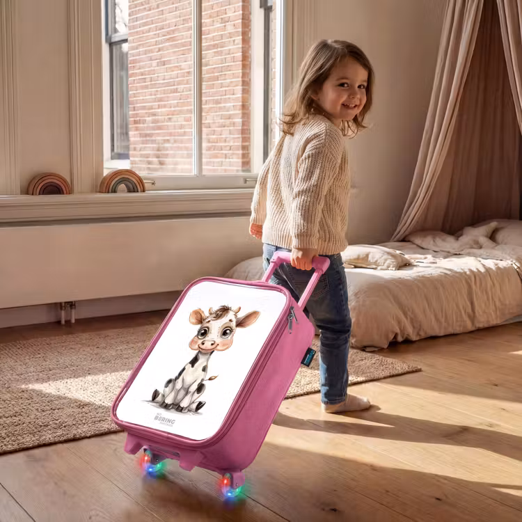 Valise enfant - Rose - Bébé vache — 2