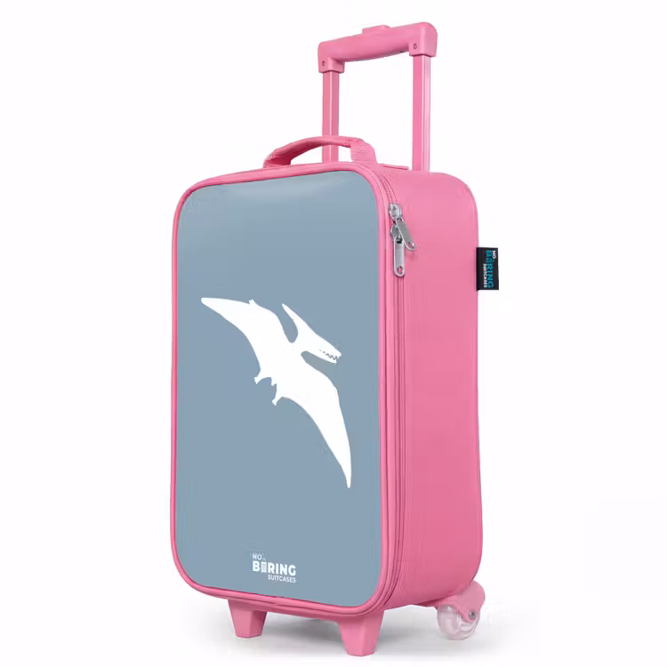 Valise enfant - Rose - Bleu avec dino Pteranodon — 8