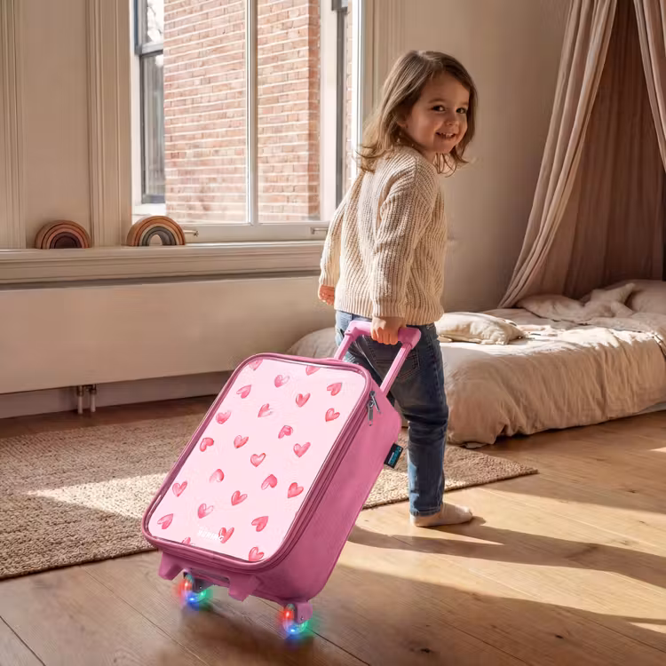 Valise enfant - Rose - Coeurs roses — 2