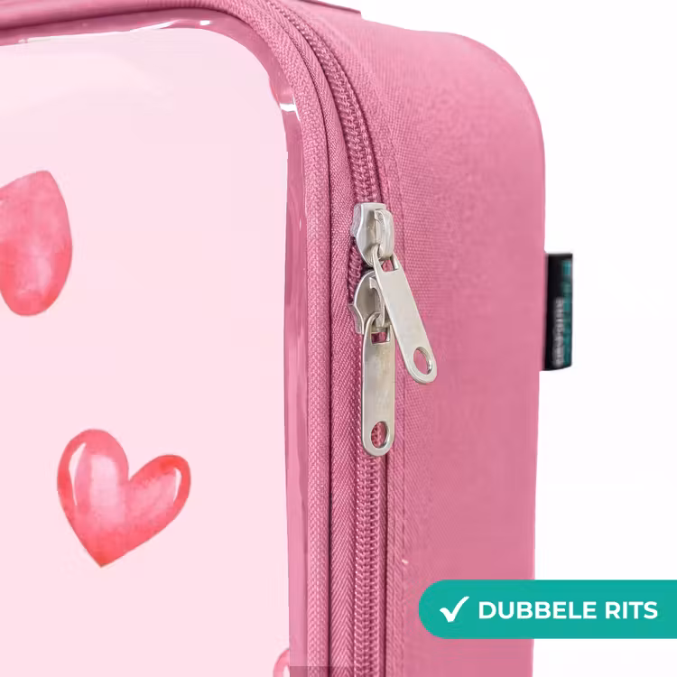 Valise enfant - Rose - Coeurs roses — 7