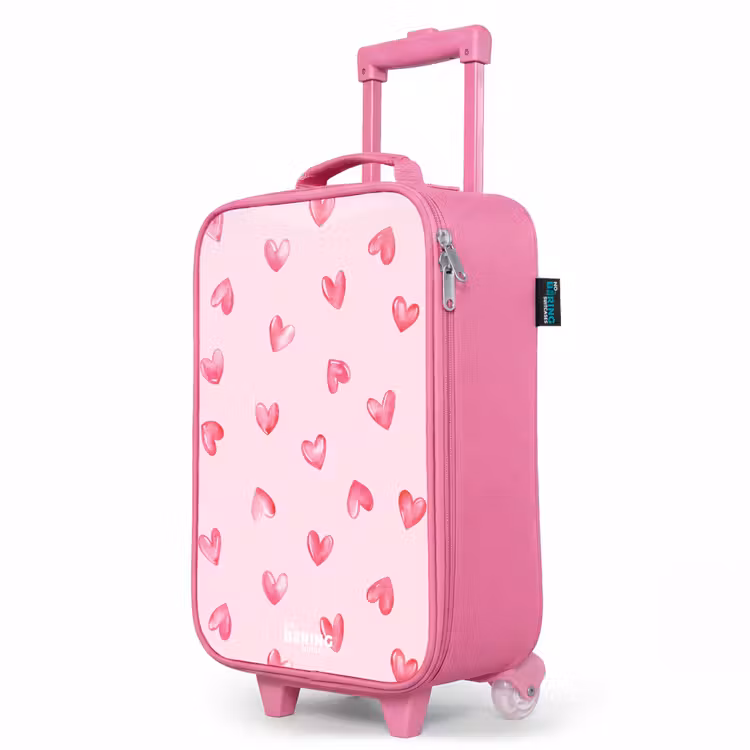 Valise enfant - Rose - Coeurs roses — 8