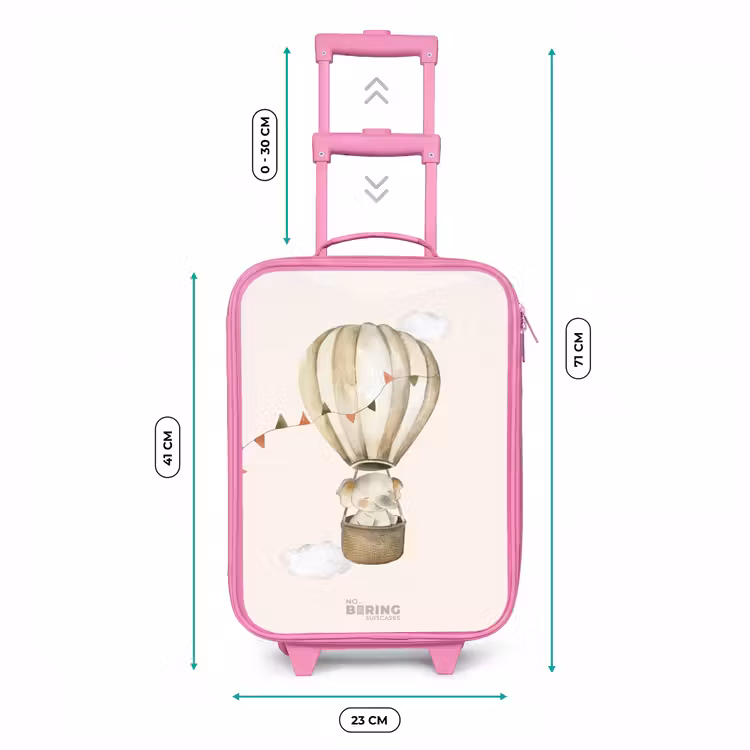 Valise enfant - Rose - Éléphant en montgolfière — 6