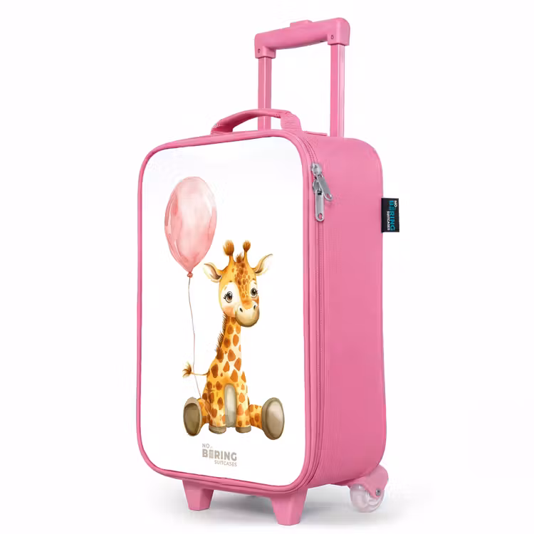 Valise enfant - Rose - Girafe avec ballon rose — 8