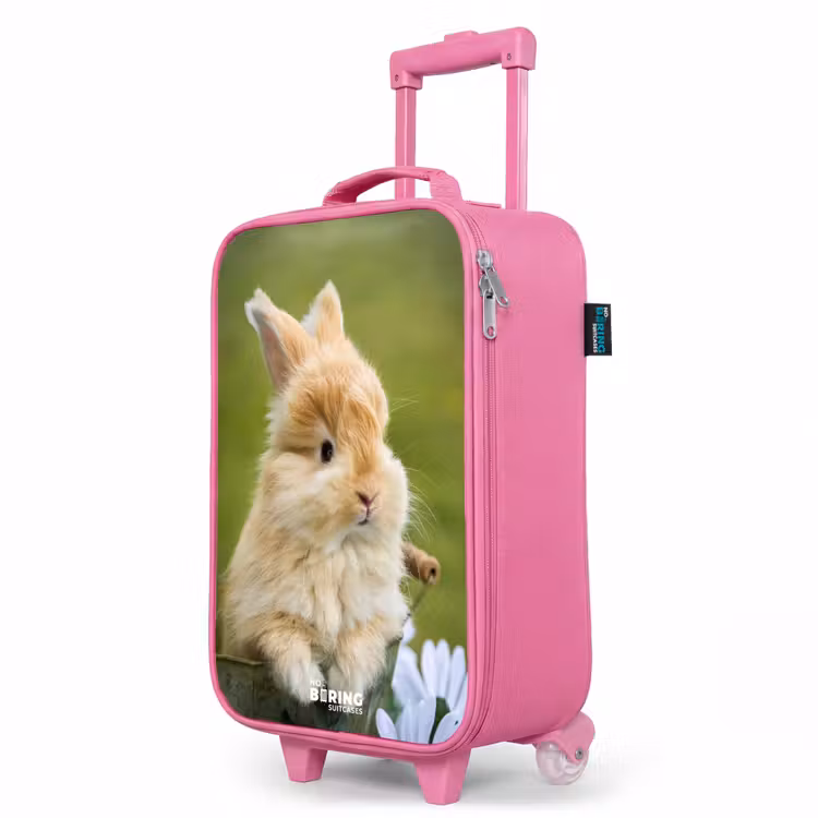 Valise enfant - Rose - Lapin dans un pot de fleurs — 8