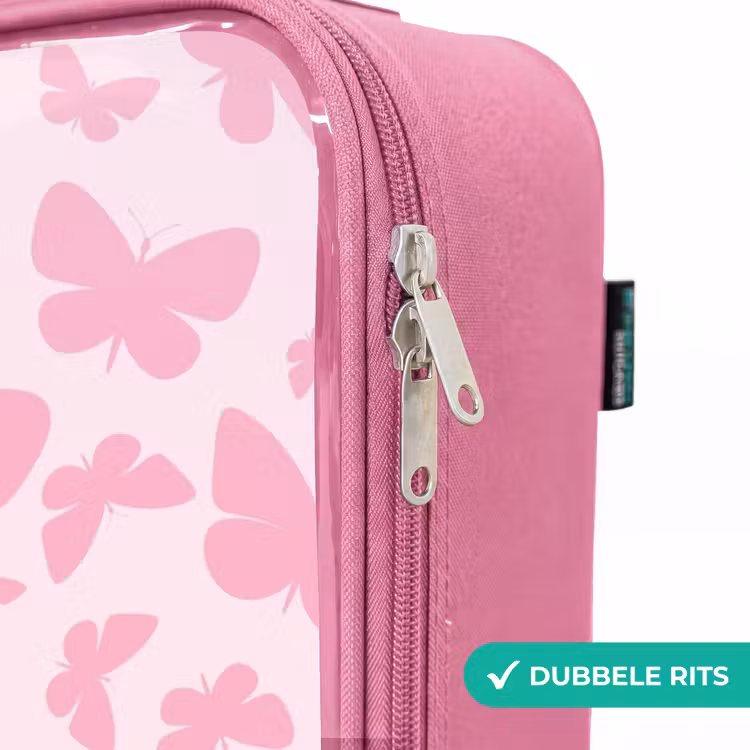 Valise enfant - Rose - Papillons roses — 7