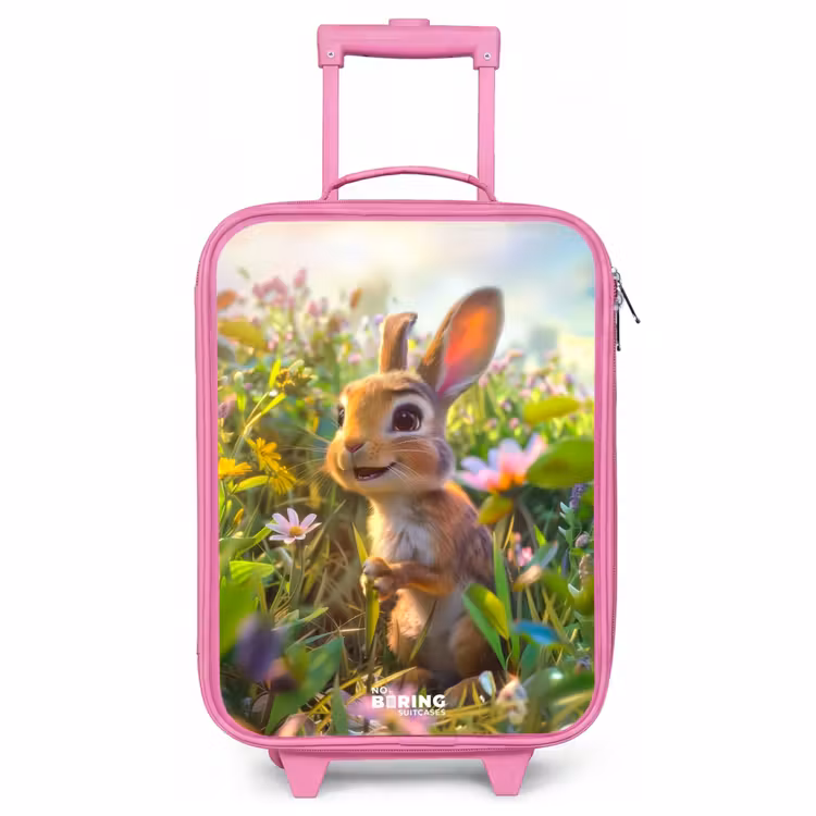 Valise enfant - Rose - Petit lapin — 1