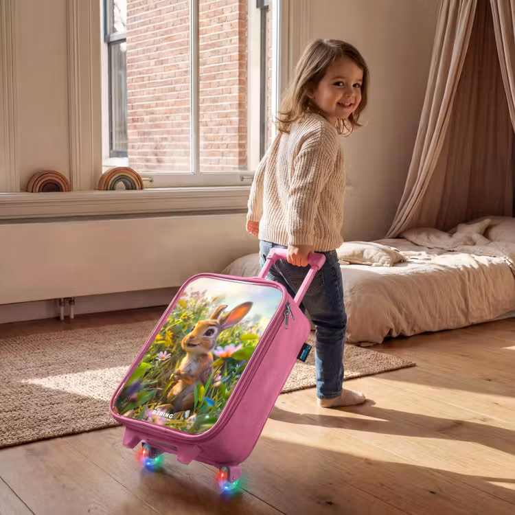 Valise enfant - Rose - Petit lapin — 2