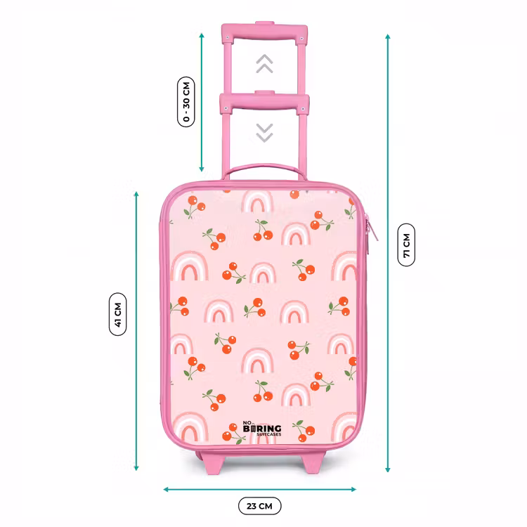 Valise enfant - Rose - Rose avec motif arc-en-ciel et cerise — 6