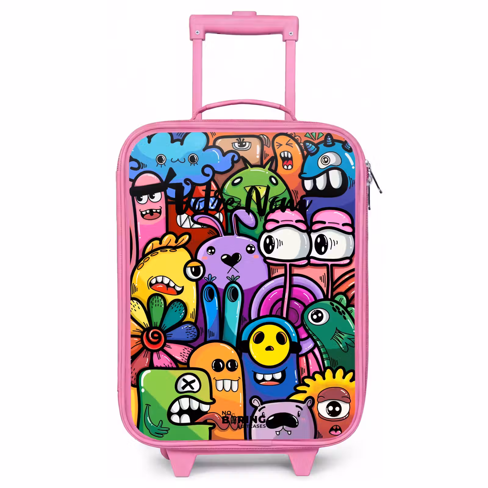 Valise enfant - Rose - Des monstres colorés et amusants — 1