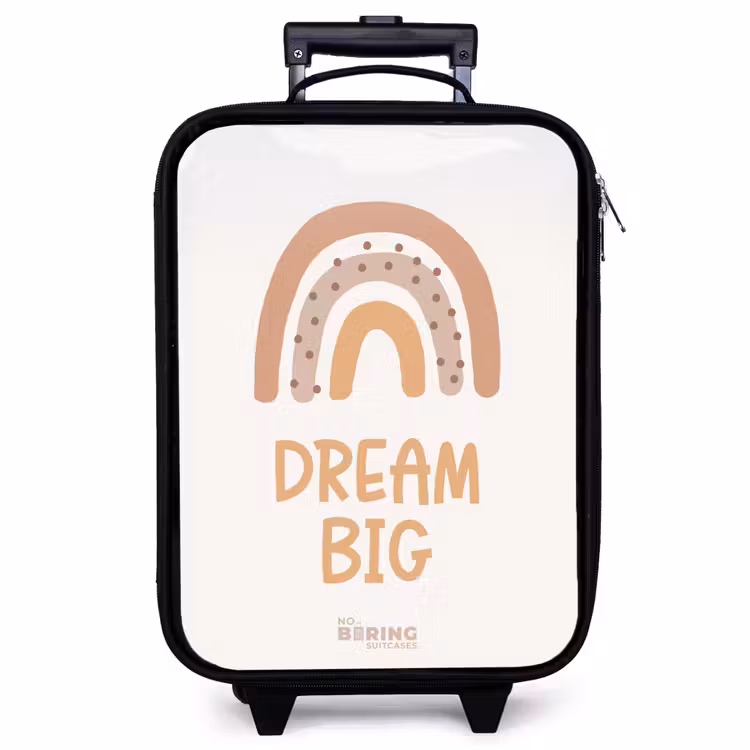 Valise enfant - Arc-en-ciel avec la citation "Dream Big" (Rêver grand) — 1