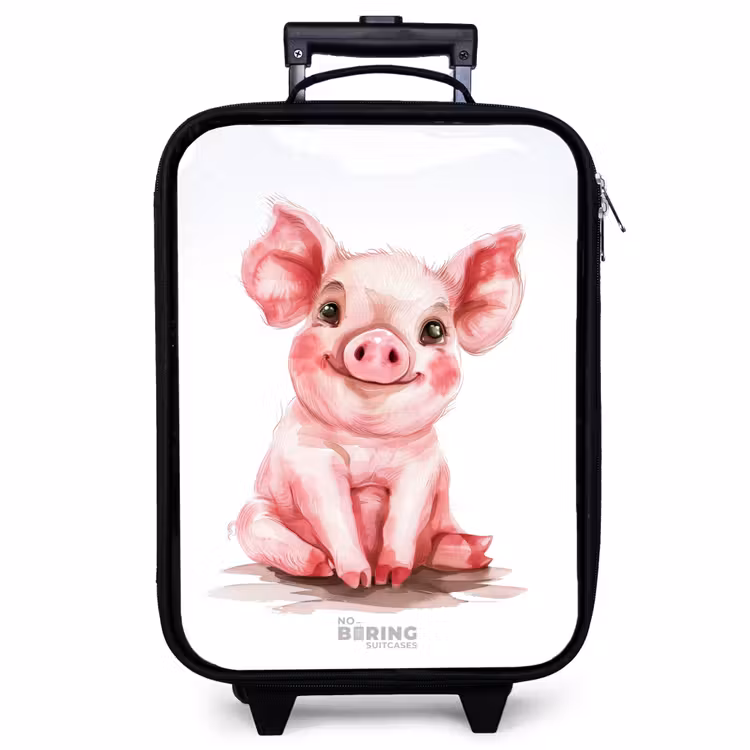 Valise enfant - Bébé cochon rose — 1