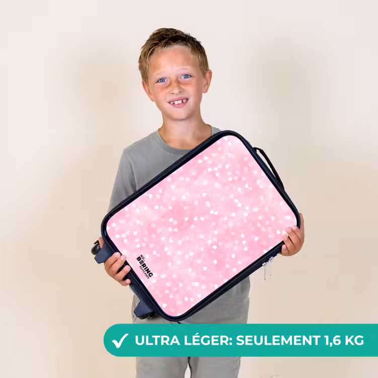 Valise enfant - Coeurs pailletés roses — 2